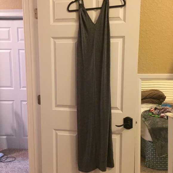 gray strappy back maxi dress - Picture 6 of 6